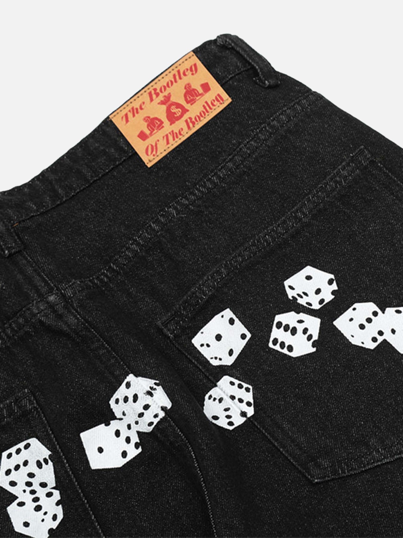 Thesupermade Vintage Dice Print Jeans