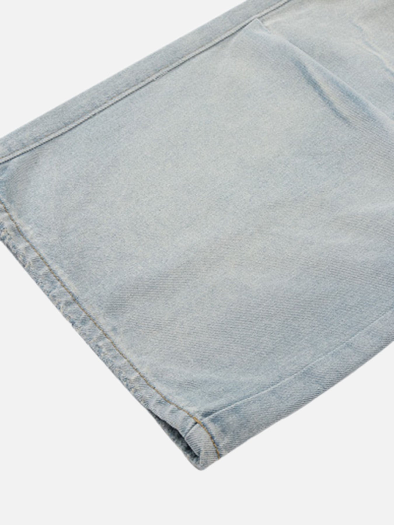 Thesupermade Vintage Washed Multi-pocket Work Jeans