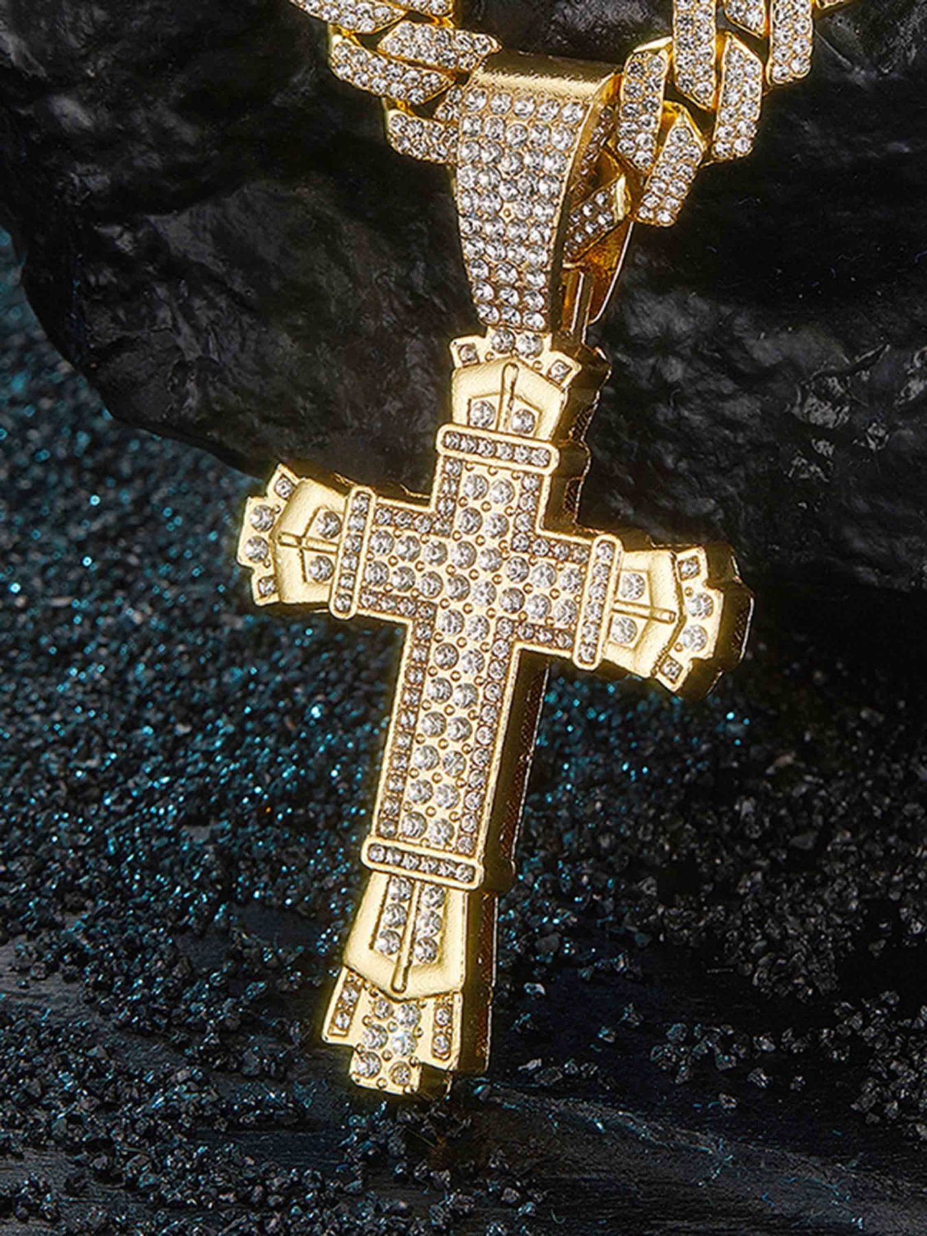 The Supermade Diamond Large Cross Necklace