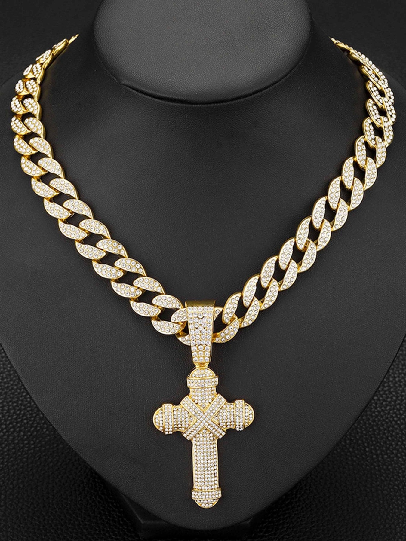 Thesupermade Hip Hop Cross Cuban Necklace