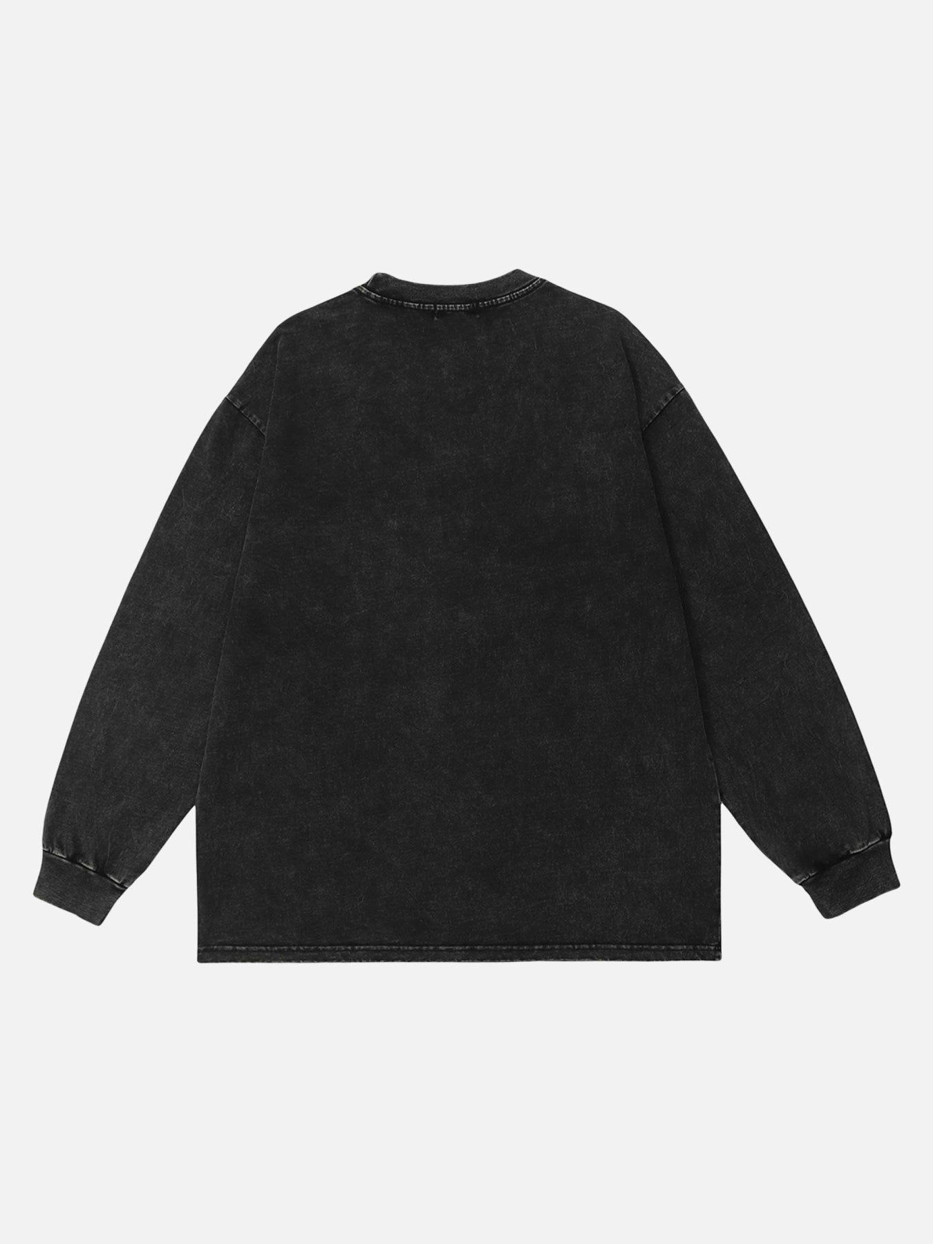 Thesupermade Niche Washed And Aged Long Sleeve T-Shirt