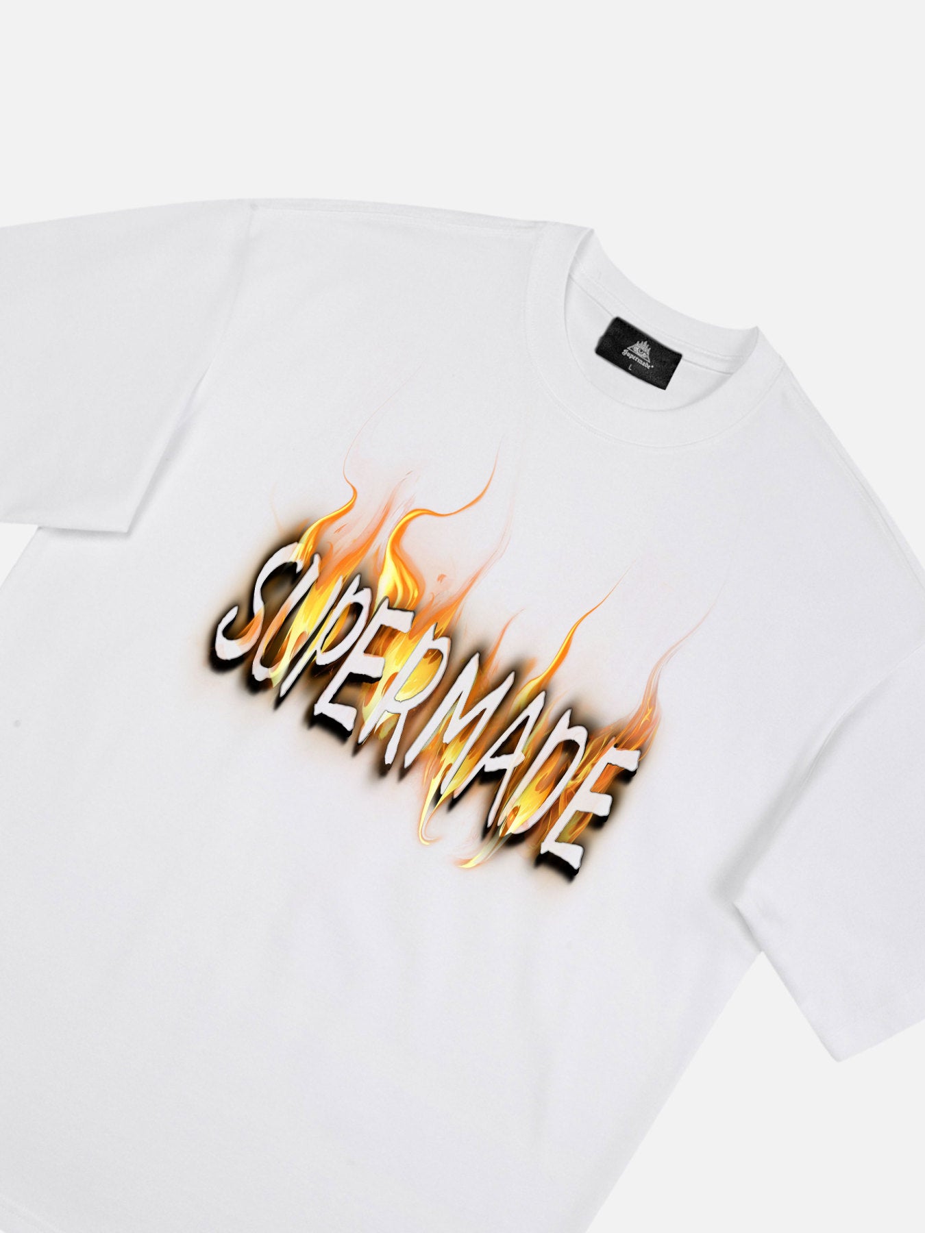 The Supermade Burning Letters Print T-shirt