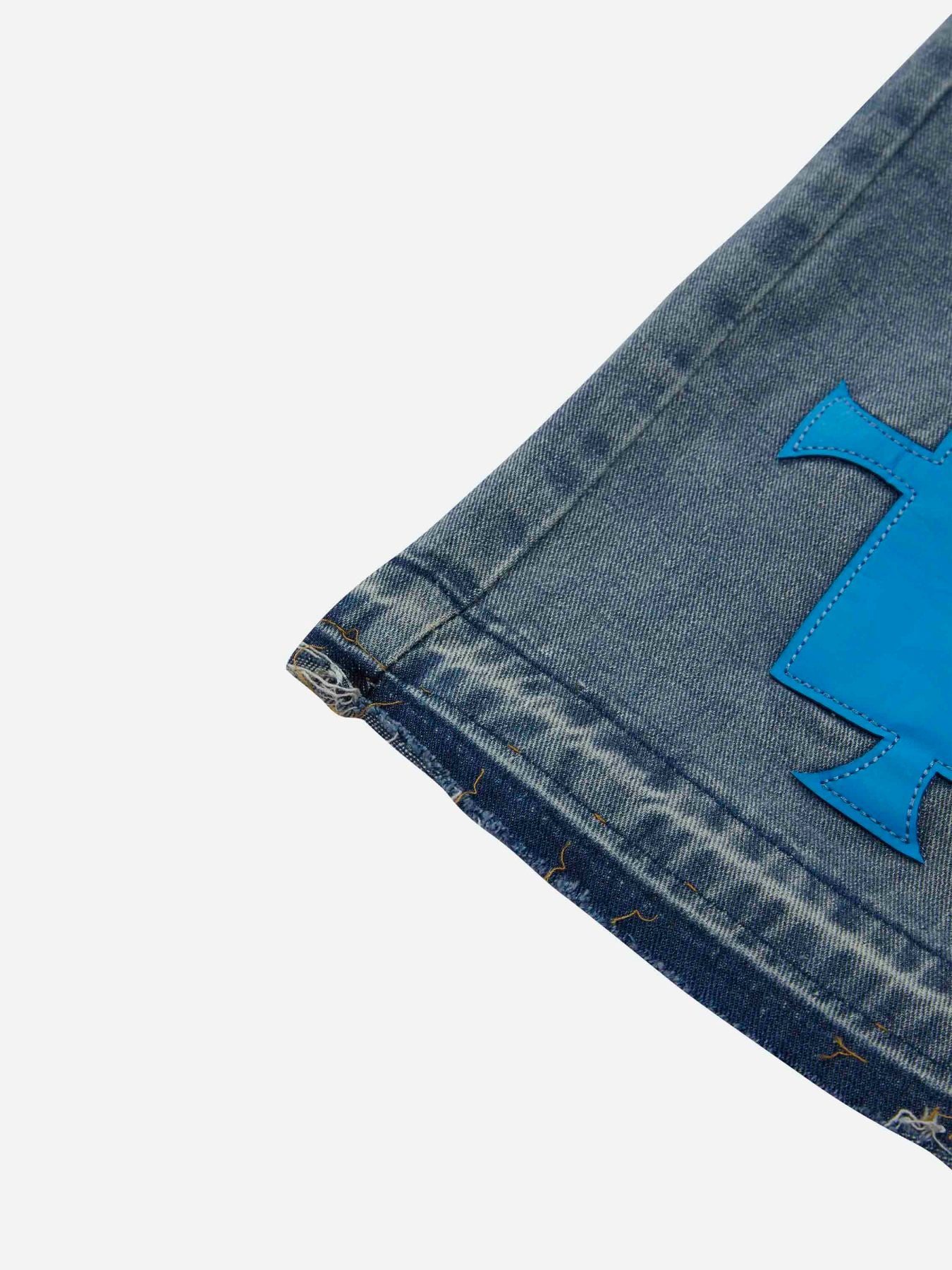 The Supermade Star Embroidered Denim Shorts