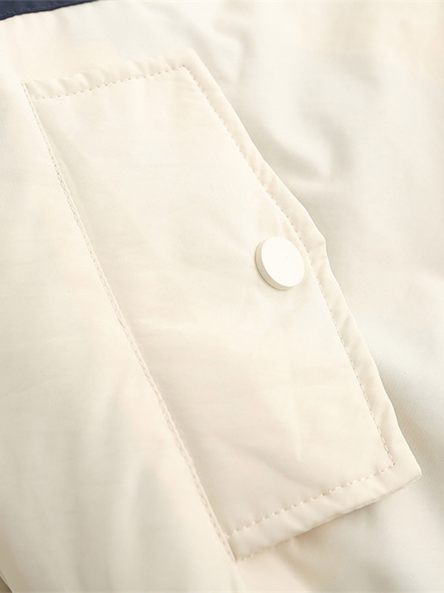 The Supermade American Retro Letter Embroidery Stitching Collision Color Cotton Thickened Jacket - 1557