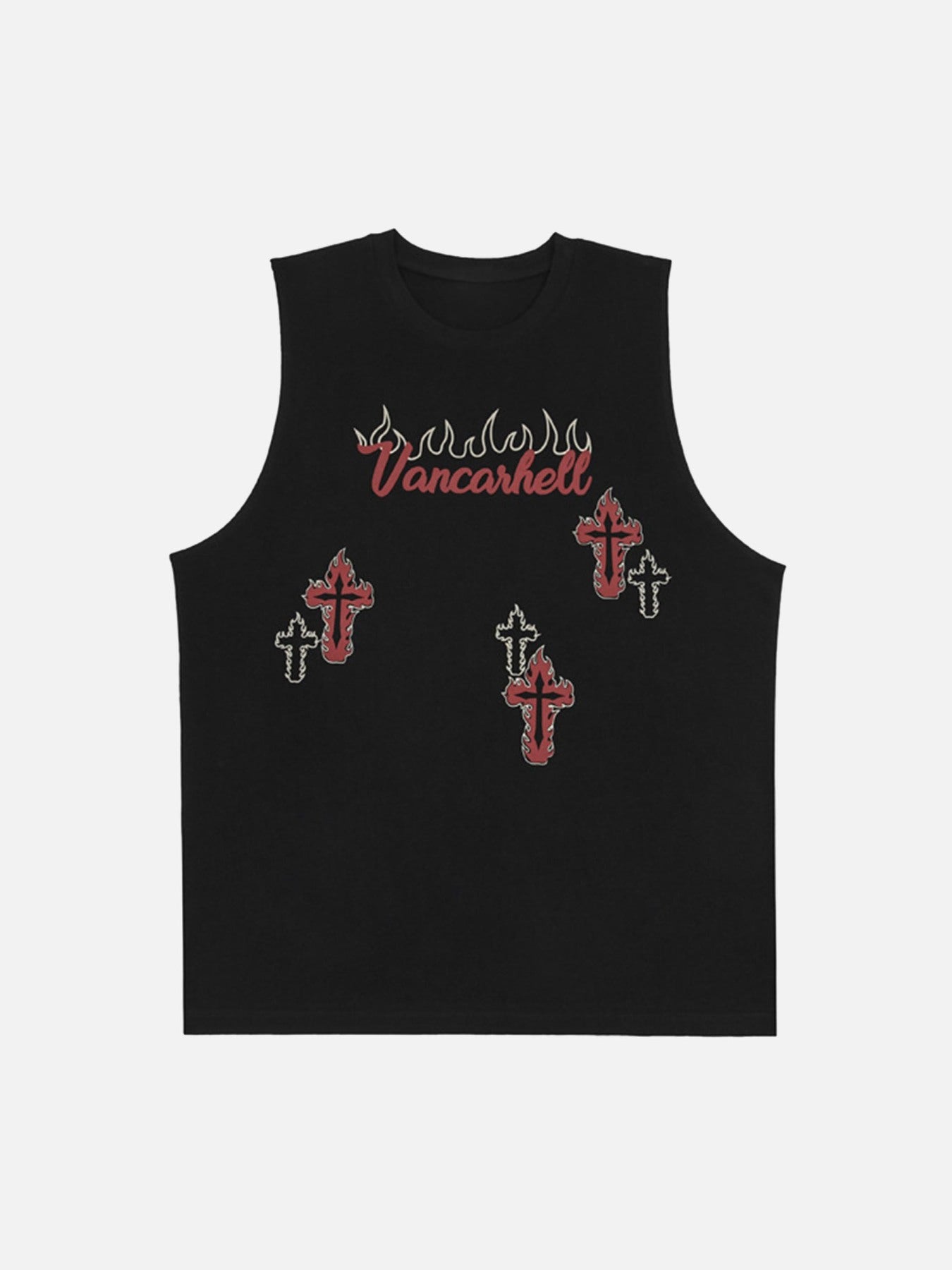 The Supermade Hip Hop Flame Cross Print Undershirt