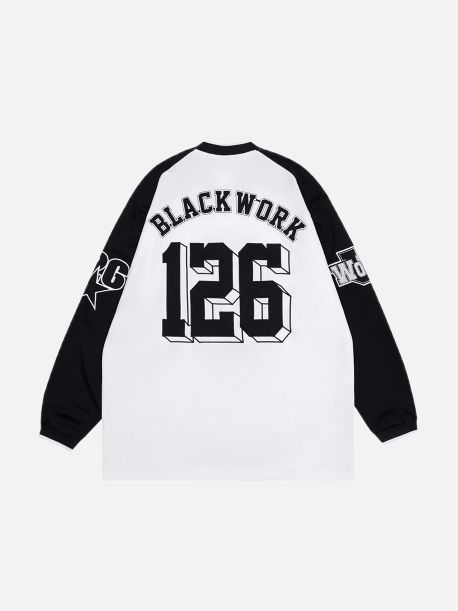 The Supermade V-neck Digital Fabric Embroidered Long Sleeve Sweatshirt - 1684