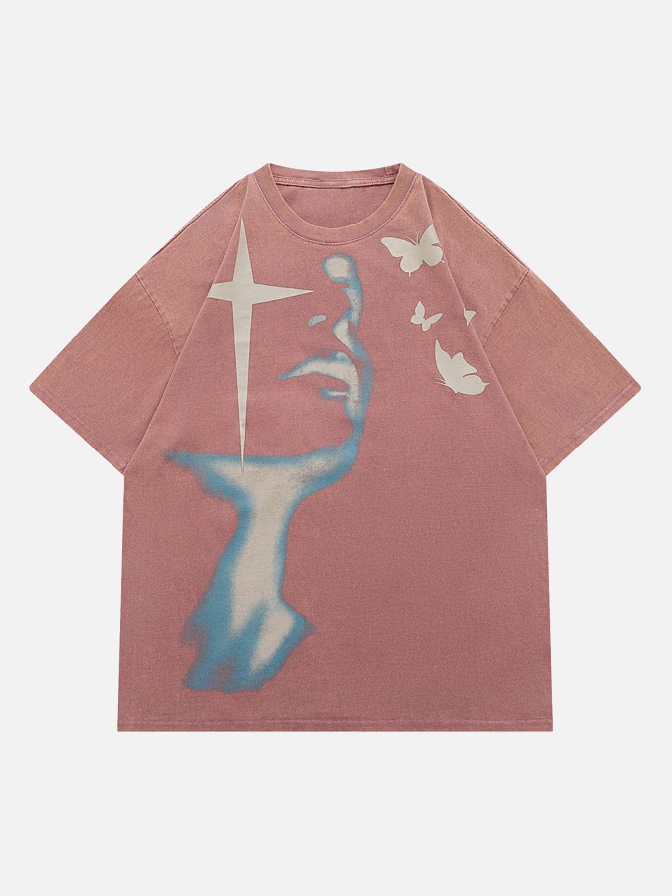 The Supermade Abstract Portrait Print T-shirt - 1619