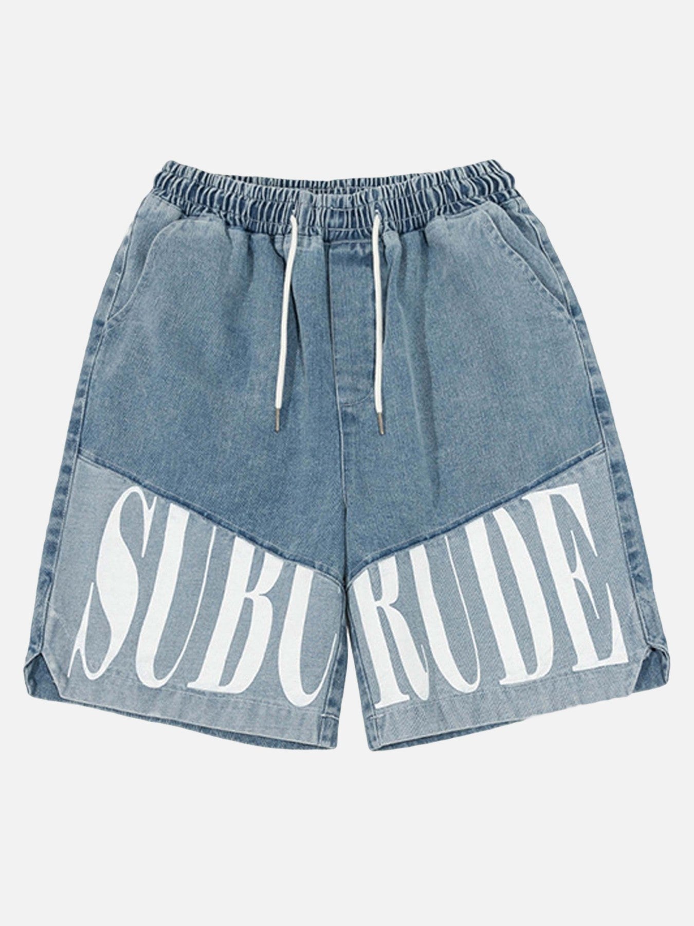 The Supermade Splicing Letter Print Shorts