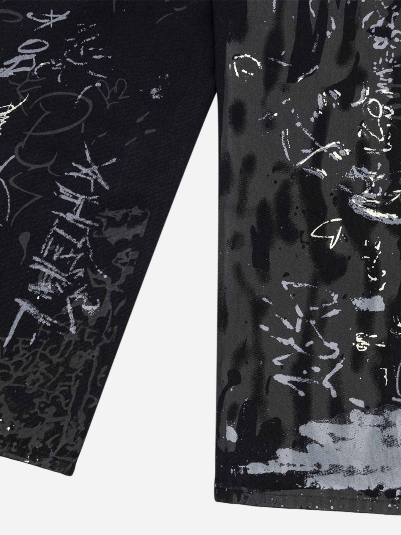 Thesupermade Americana Graffiti Letter Print Jeans