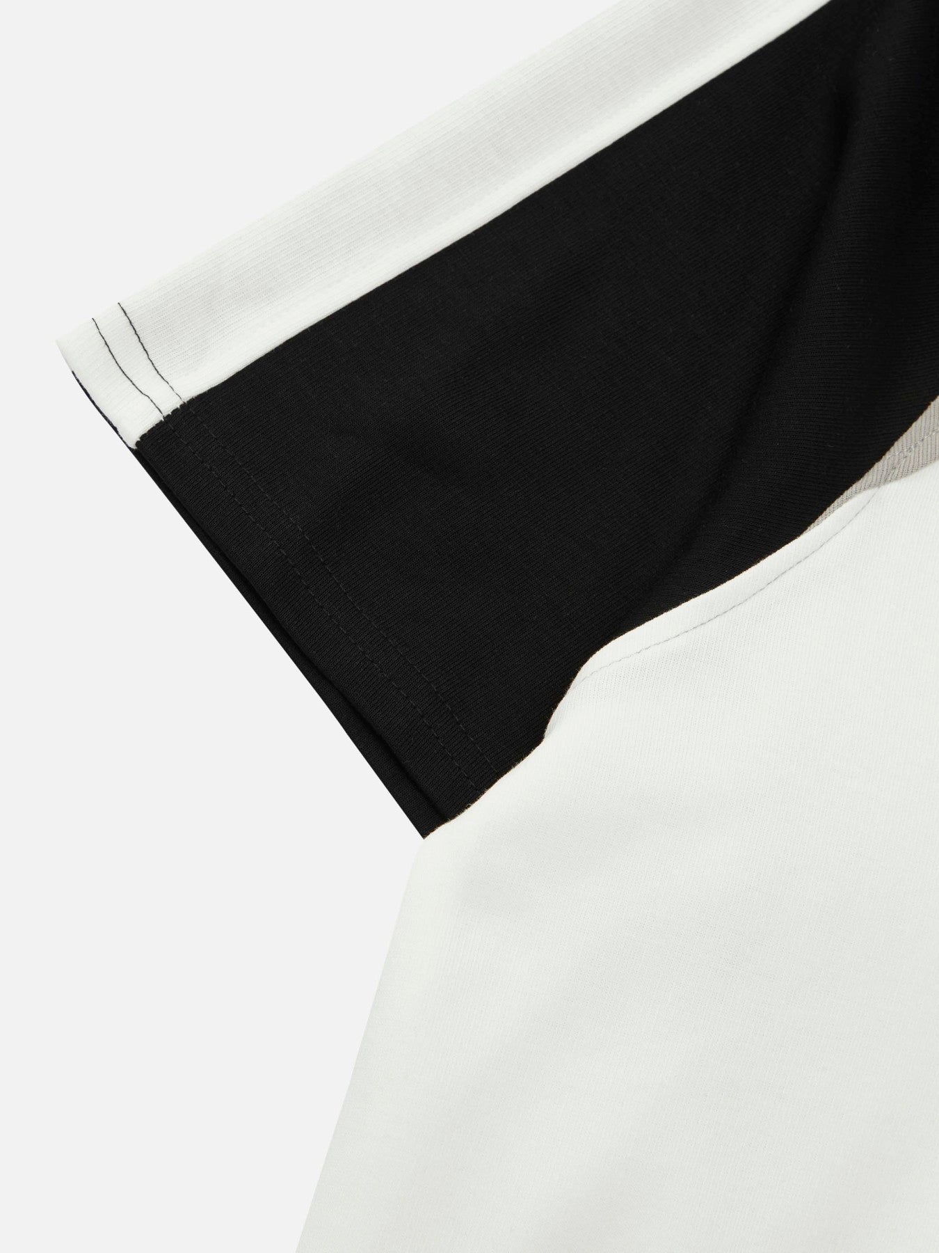 The Supermade Embroidered Color-block Polo T-shirt