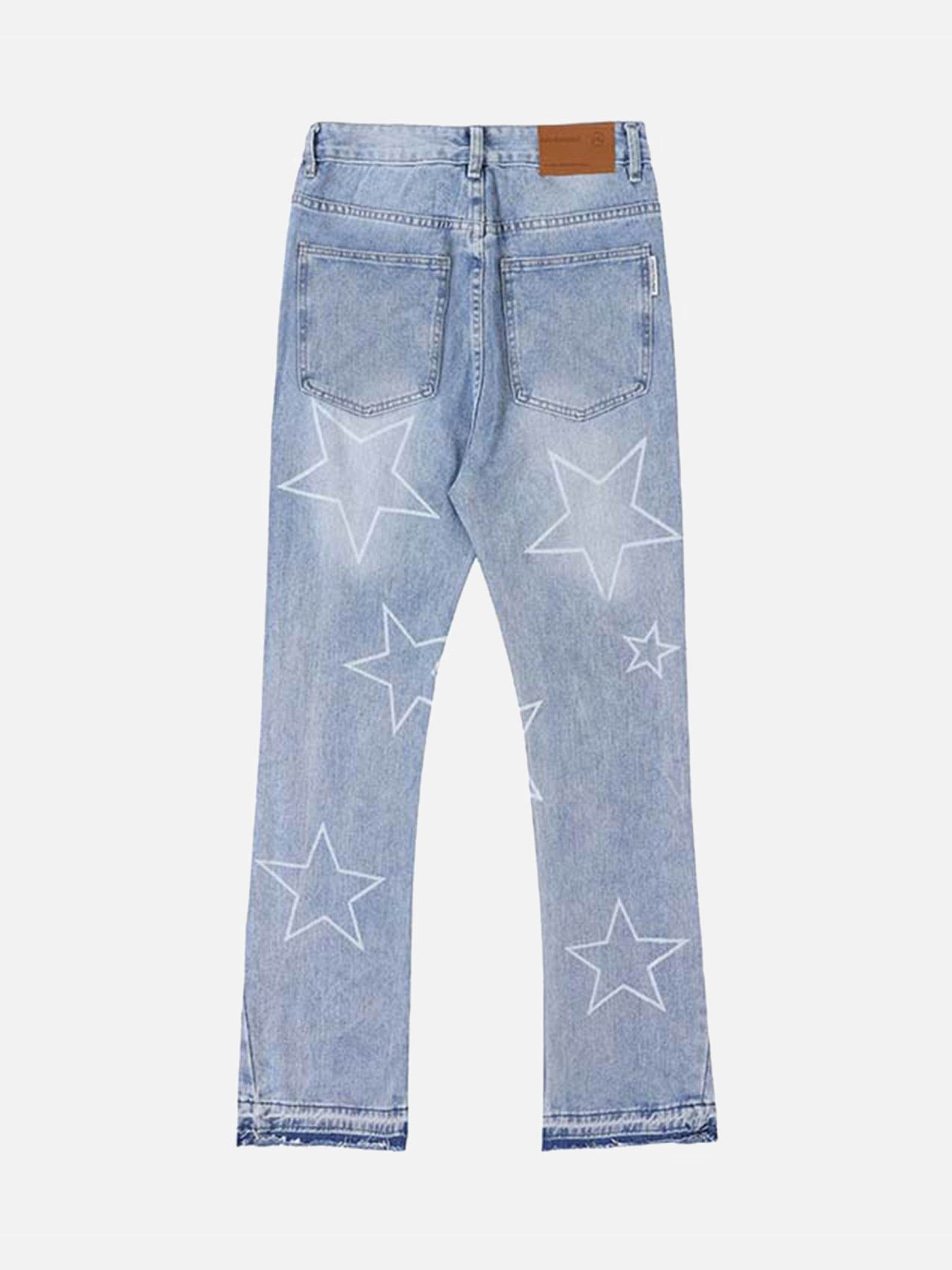 Thesupermade Star Print Ripped Jeans - 1741