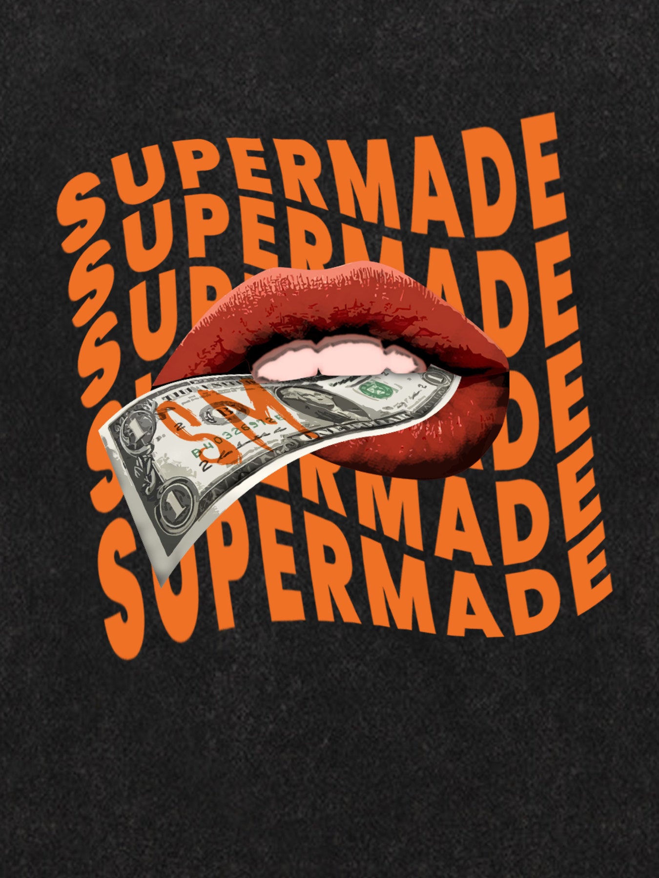 The Supermade Lips On Letters Print T-shirt
