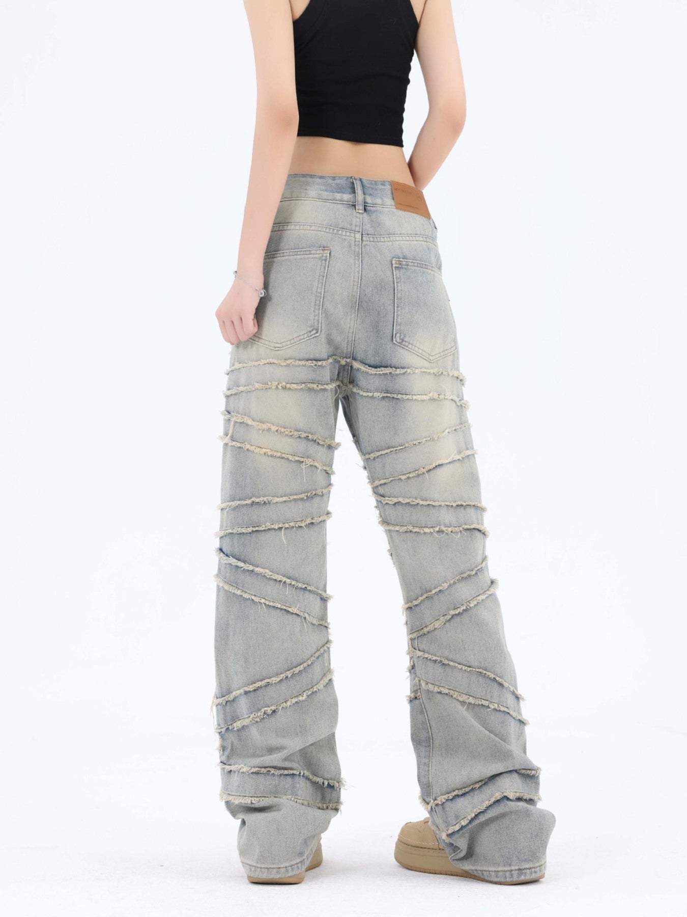 Thesupermade Loose Wide Leg Cat Whisker Jeans - 1809