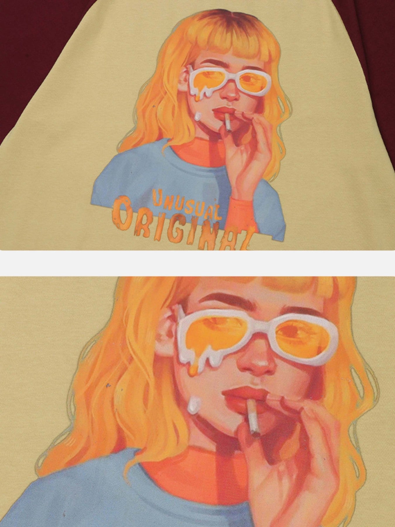 The Supermade American Vintage Portrait Painting T-shirt