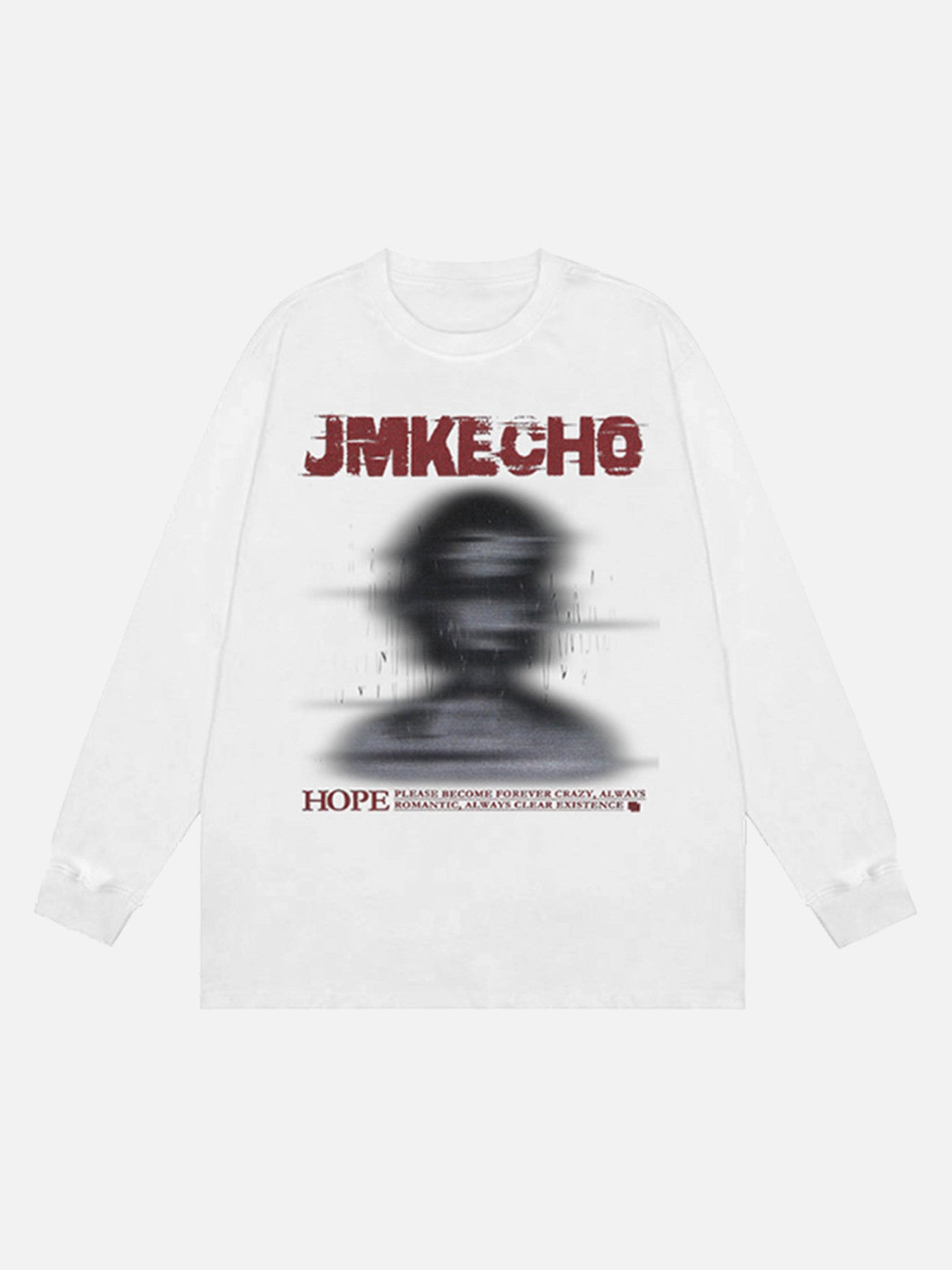Thesupermade Blurred Silhouette Print Long Sleeve T-shirt