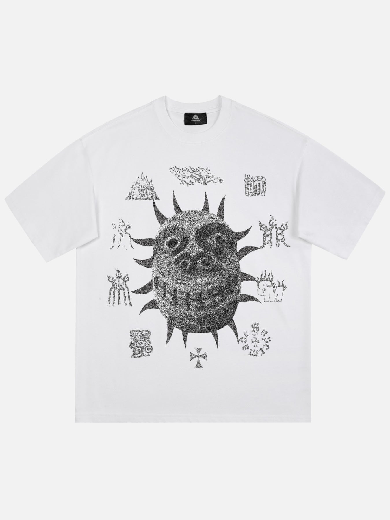 Thesupermade Shattered Ancient Country Mask T-shirt