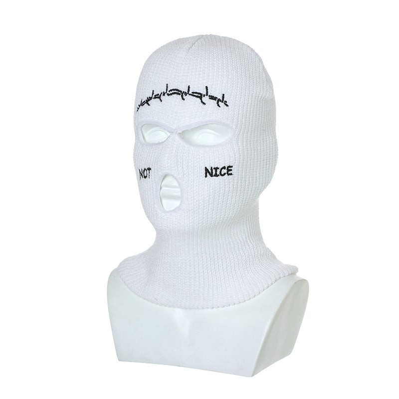 The Supermade Retro Hip-hop Fun Knitted Warm Ear Protection Mask Headgear