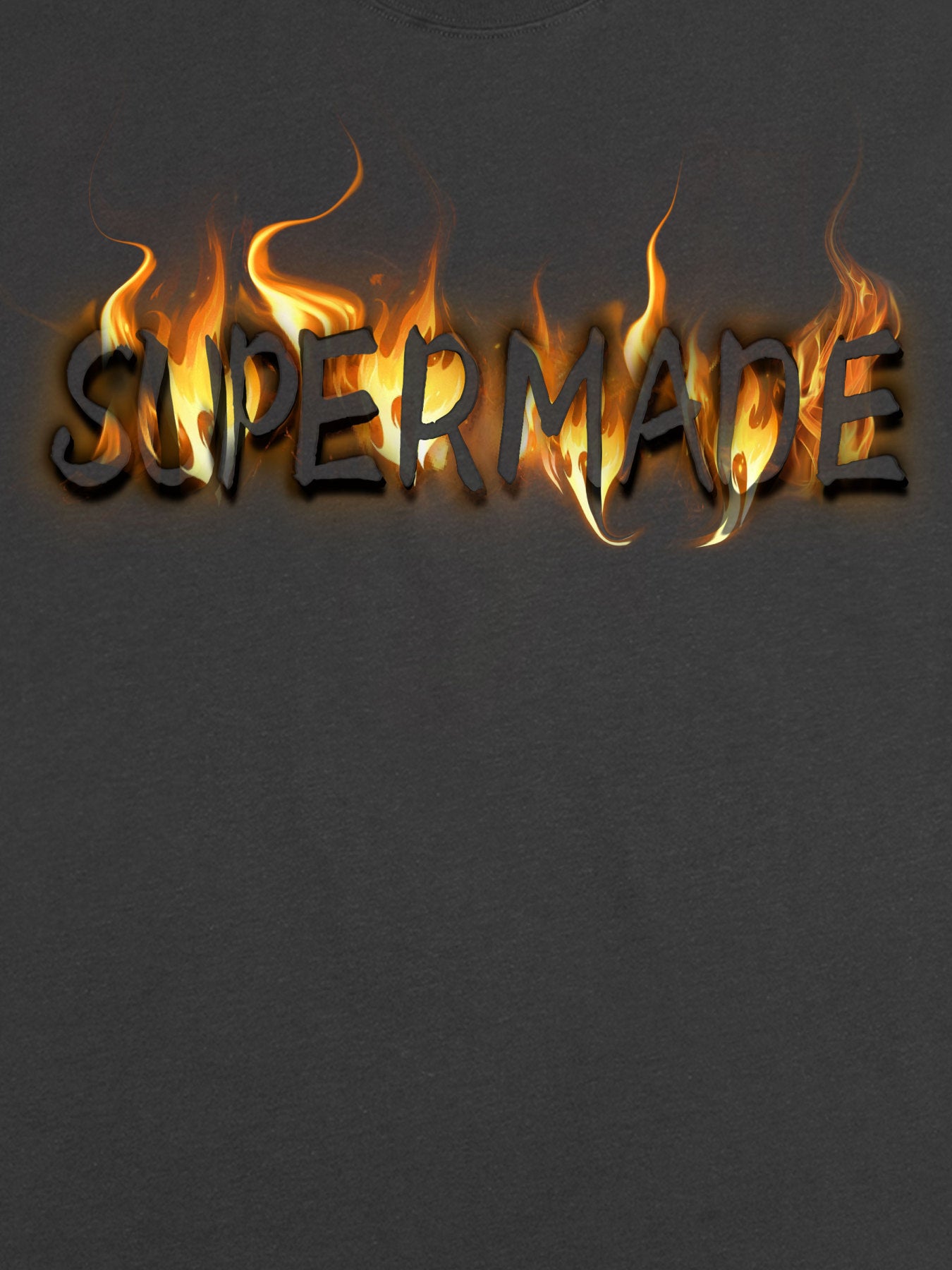 The Supermade Burning Letters Print T-shirt
