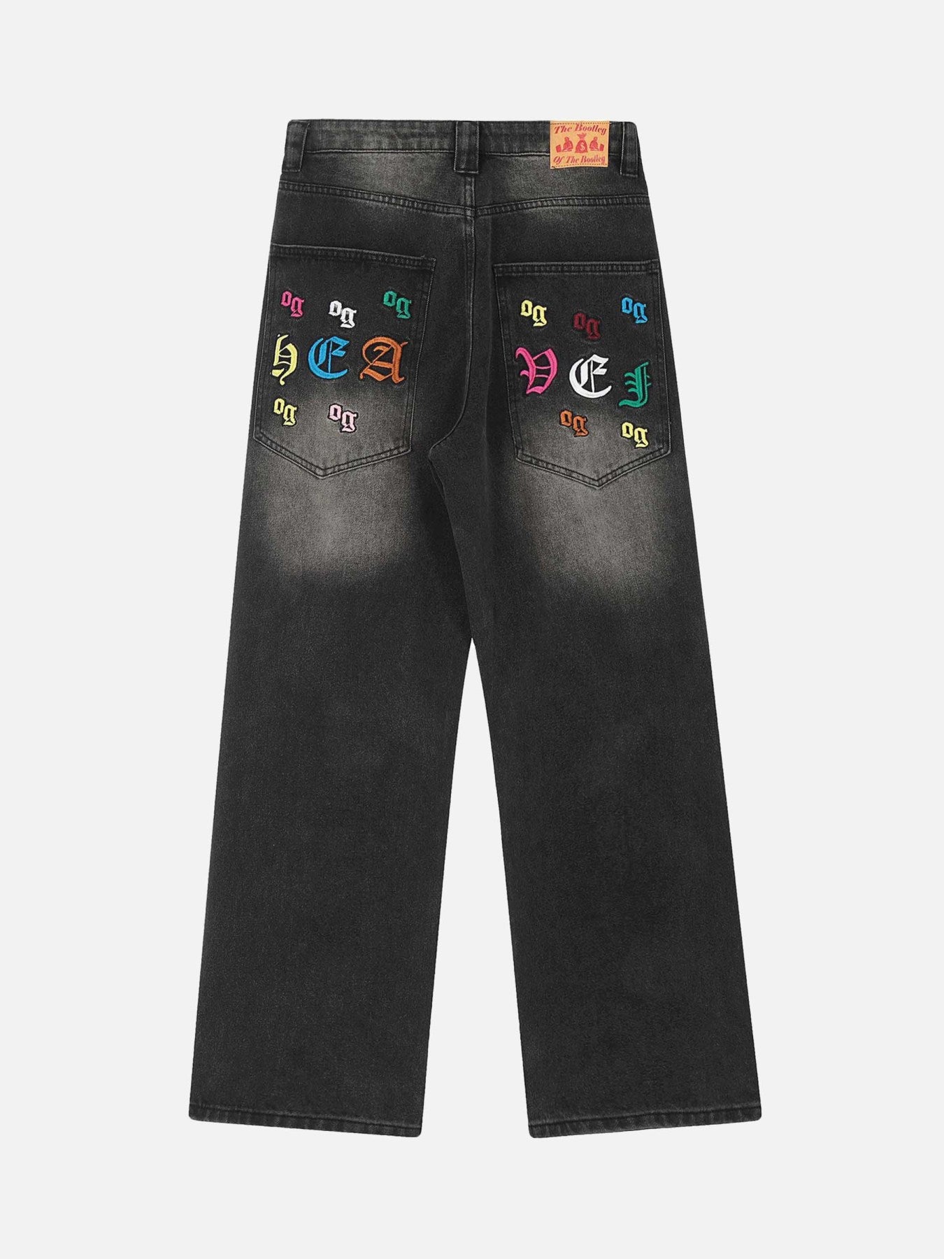 Thesupermade American Gothic Letter Embroidered Jeans