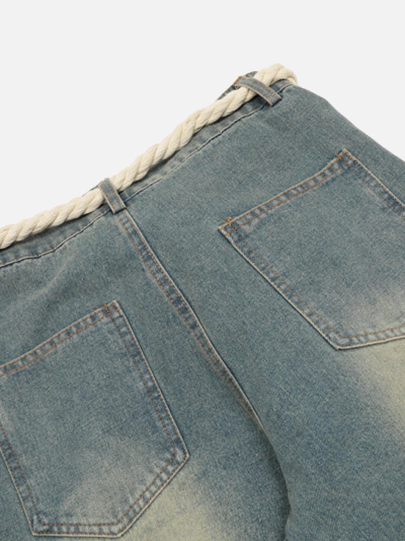 Thesupermade Pentagram Embroidered Loose Straight Leg Pants