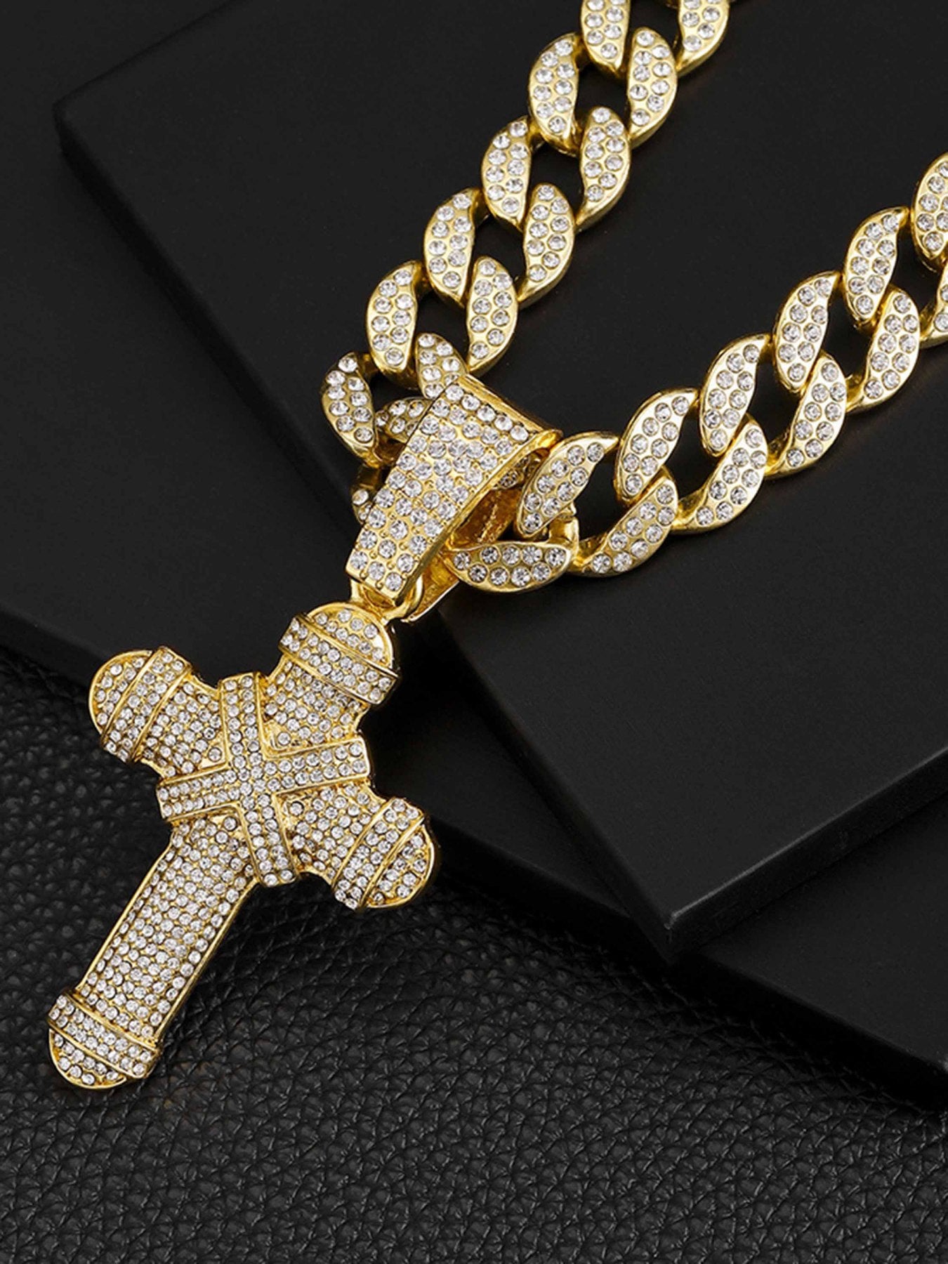 Thesupermade Hip Hop Cross Cuban Necklace